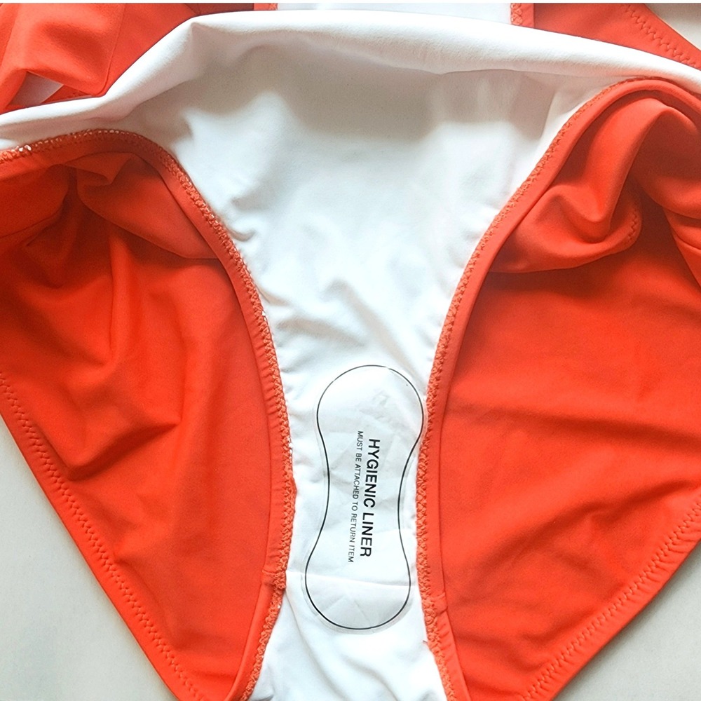 Red Cutout Monokini Swimsuit M/L NWOT Front Tie One Piece Beachy Vacation Vixen - Picture 10 of 10